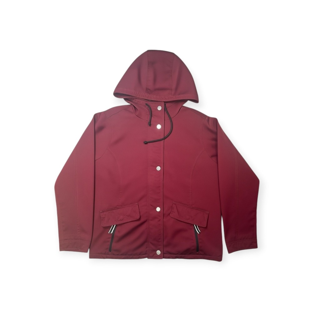 Hollister All-Weather Jacket Burgundy Streetwear Excellent Large Women